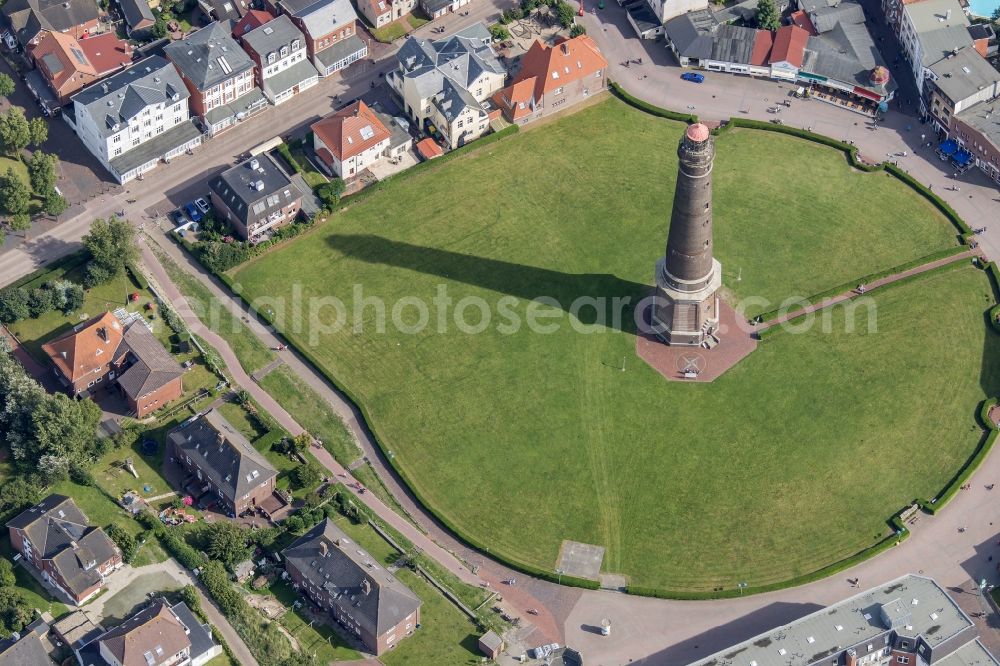 Borkum from above - Island area Borkum with the village center in Borkum in the state Lower Saxony, Germany