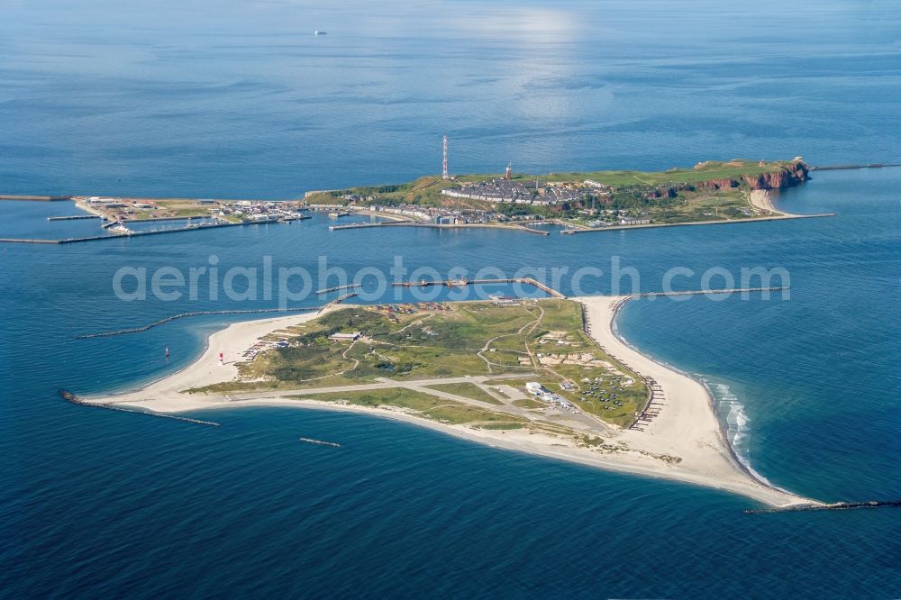 Helgoland from above - Island and dune in Helgoland in the state Schleswig-Holstein, Germany