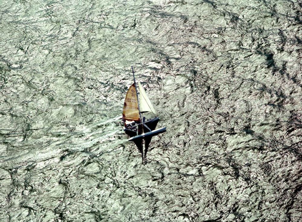 Insel Fehmarn from above - Katamaran vor der Insel Fehmarn.