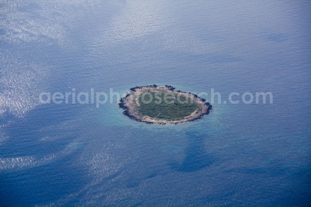 Aerial photograph Hvar - Island of the group of islands in the Mediterranean Pakleni at Hvar in Croatia