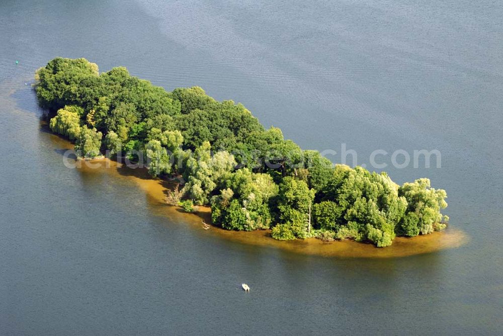 Berlin from above - Blick auf die Insel Hasselwerder im Tegeler See in Reinickendorf.