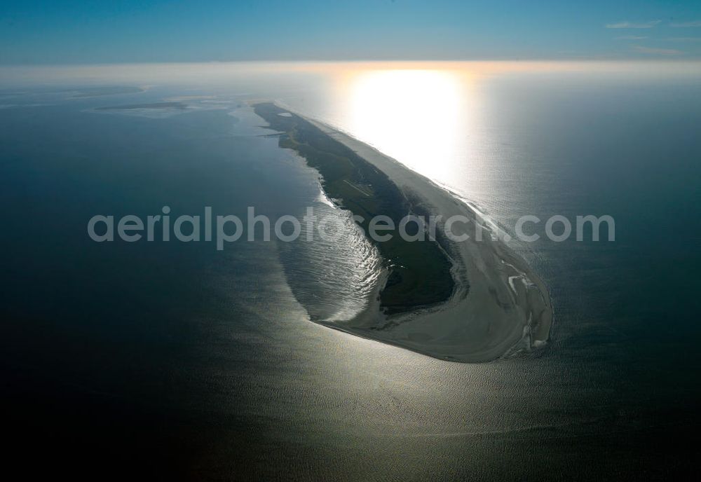 Juist from the bird's eye view: Juist is one of the seven inhabited East Frisian Islands at the edge of the Lower Saxon Wadden Sea in the southern North Sea