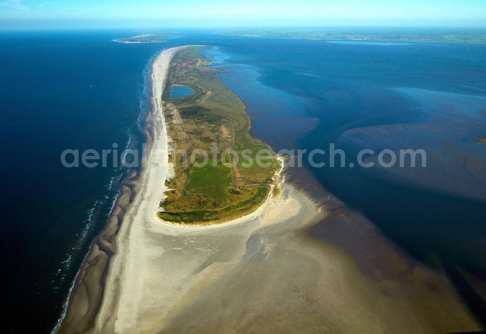 Juist from above - Juist is one of the seven inhabited East Frisian Islands at the edge of the Lower Saxon Wadden Sea in the southern North Sea