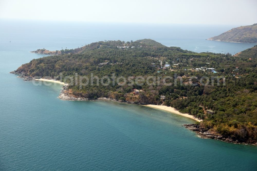 Rawai from above - The island of Ko Kaeo Yai south of the city on the island of Phuket Rawai is located in Thailand in the Andaman Sea and is characterized by tropical vegetation, sandy beaches and forest