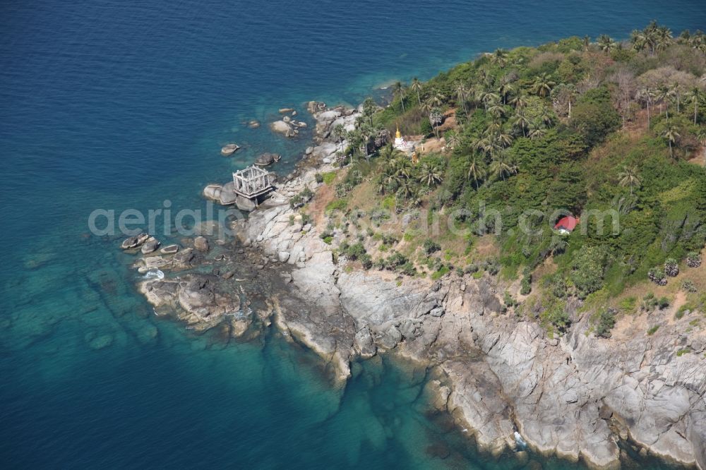 Rawai from above - The island of Ko Kaeo Yai south of the city on the island of Phuket Rawai is located in Thailand in the Andaman Sea and is characterized by tropical vegetation, sandy beaches and forest