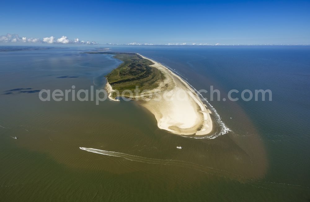 Langeoog from the bird's eye view: Langeoog as part of the East Frisian Islands in the North Sea in Lower Saxony