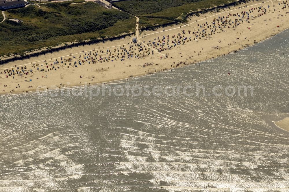 Langeoog from above - Langeoog as part of the East Frisian Islands in the North Sea in Lower Saxony