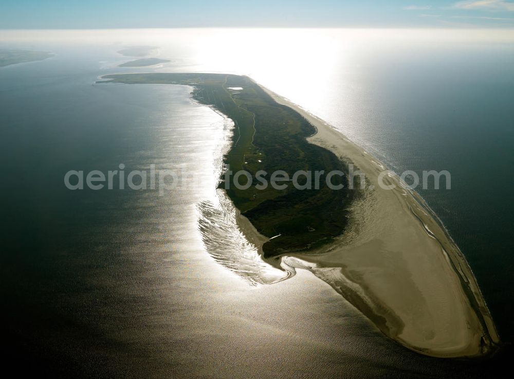 Aerial image Langeoog - Langeoog is one of the seven inhabited East Frisian Islands at the edge of the Lower Saxon Wadden Sea in the southern North Sea