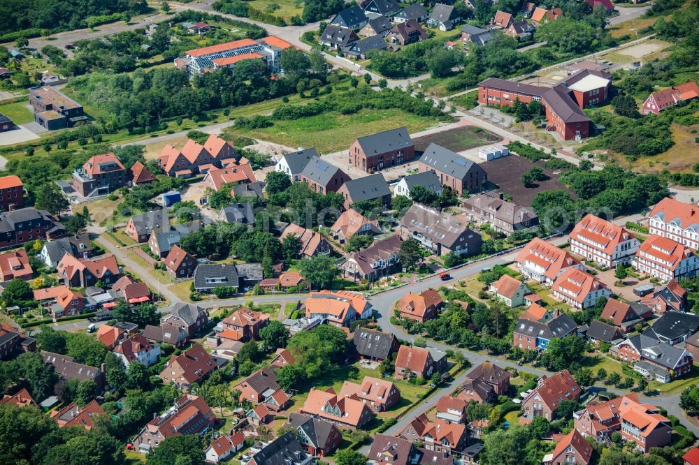 Aerial image Langeoog - Island area Langeoog with the village center in Langeoog in the state Lower Saxony, Germany