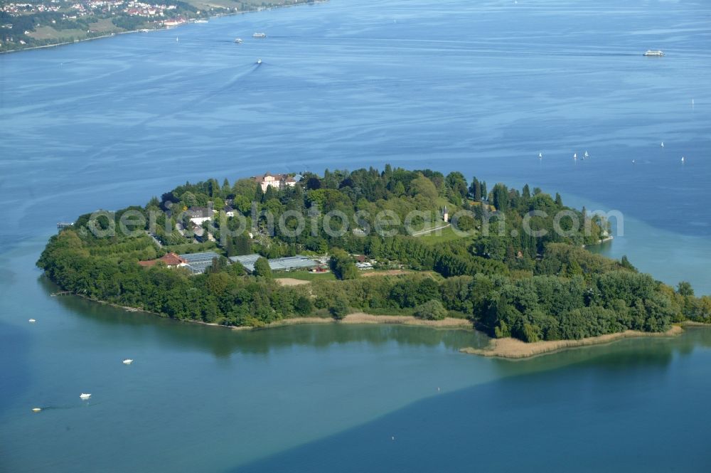 Aerial photograph Konstanz - The Isle of Mainau in Lake Constance belongs to the district Litzelstetten-Mainau in the city of Konstanz in Baden-Württemberg