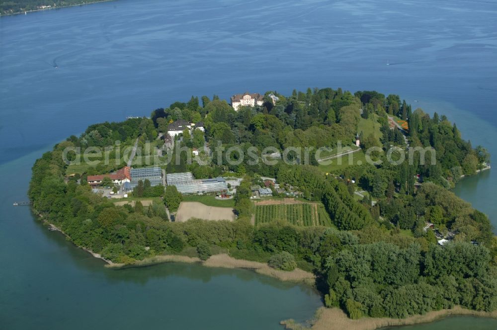 Aerial image Konstanz - The Isle of Mainau in Lake Constance belongs to the district Litzelstetten-Mainau in the city of Konstanz in Baden-Württemberg