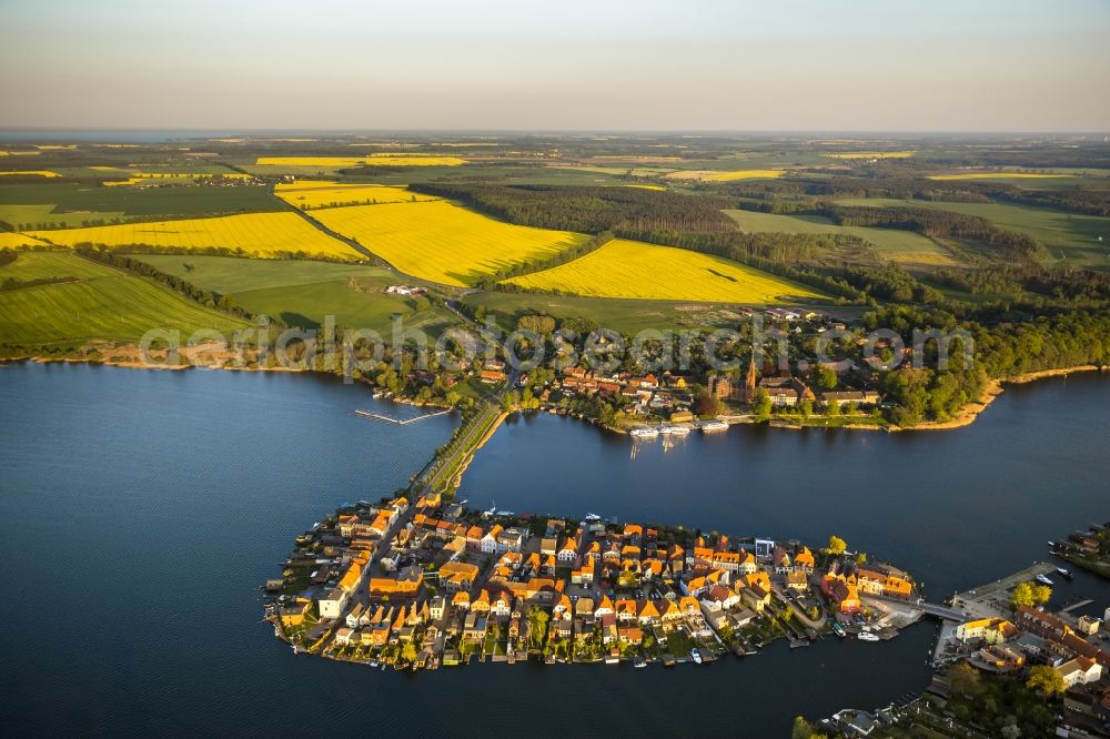 Aerial photograph Malchow - View of the island Malchow in the state Mecklenburg-West Pomerania