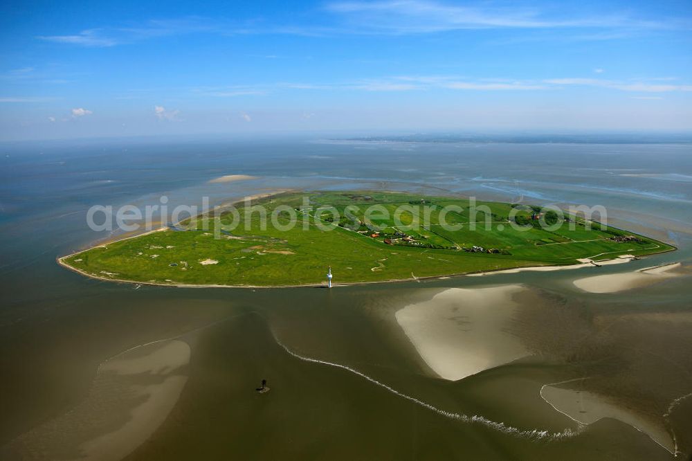 Aerial image Neuwerk - Neuwerk is a Wadden Sea island on the German North Sea coast