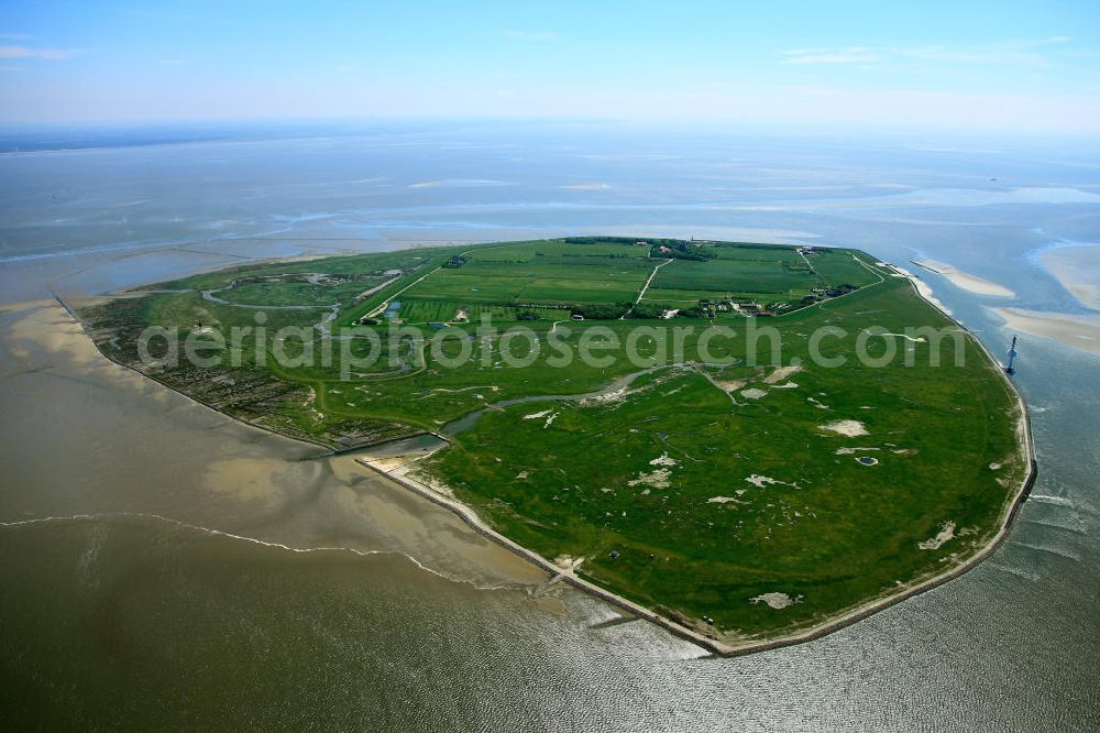 Aerial photograph Neuwerk - Neuwerk is a Wadden Sea island on the German North Sea coast