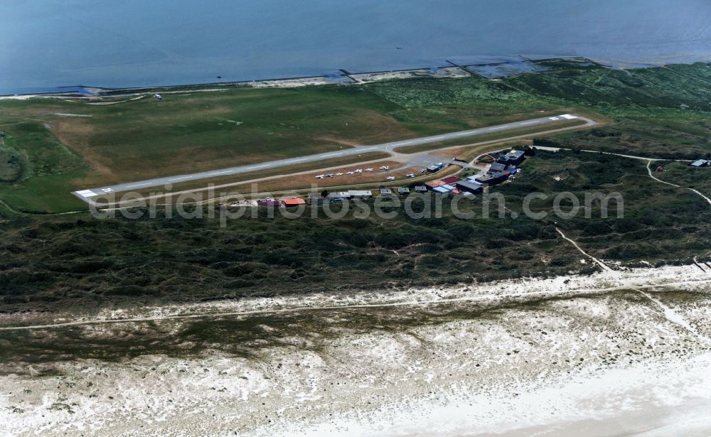 Norderney from above - Island of Norderney with airfield in the state of Lower Saxony