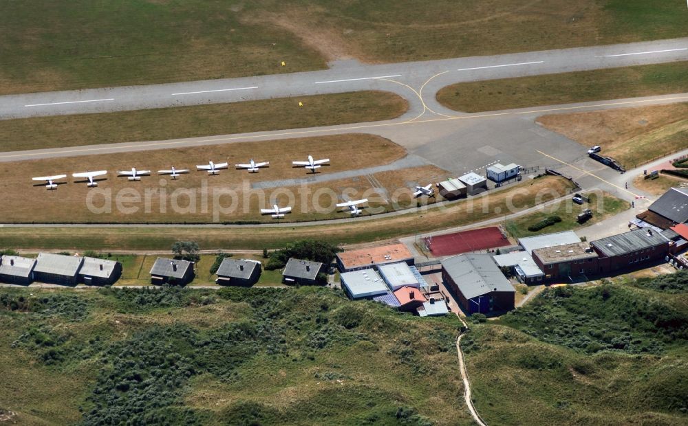 Norderney from the bird's eye view: Island of Norderney with airfield in the state of Lower Saxony