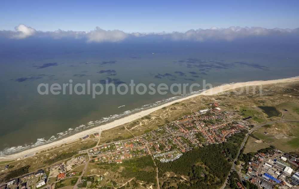 Norderney from above - View of the North Sea resort of Norderney on the same East Frisian North Sea island in the state of Lower Saxony