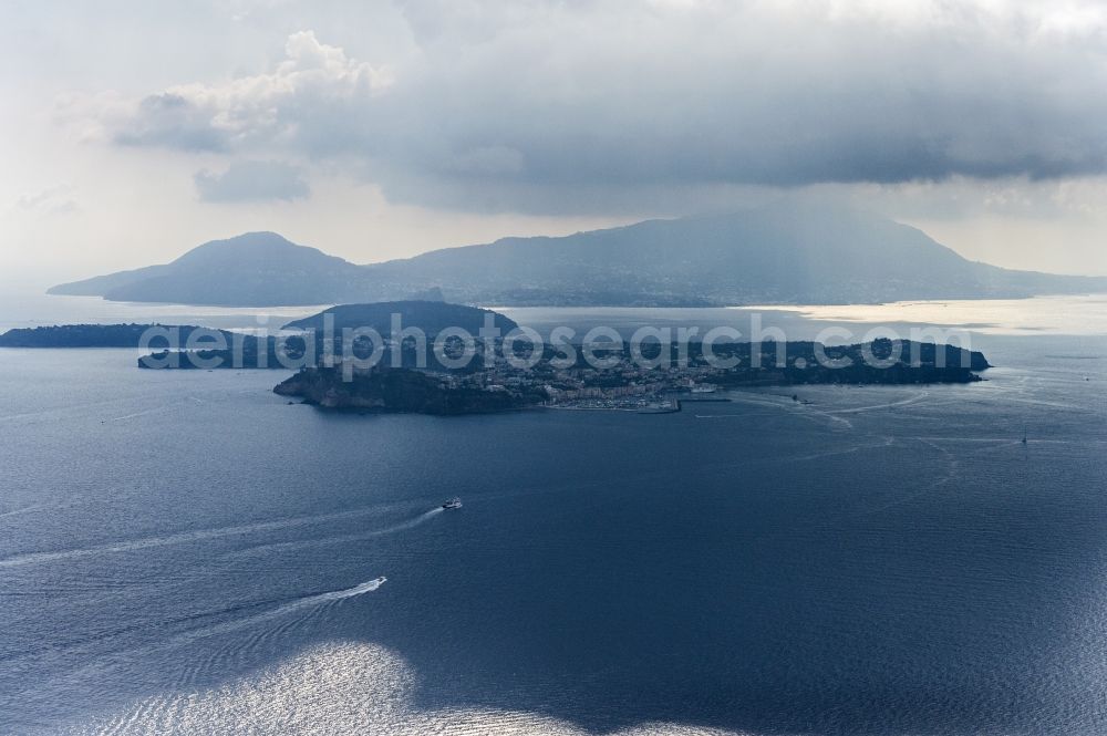 Procida from above - The island of Procida is one of the Flegrean islands in the Mediterranean in Italy