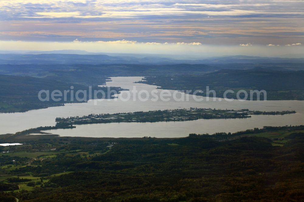 Reichenau from the bird's eye view: Reichenau Island in the Lake Constance in Reichenau in the state Baden-Wuerttemberg, Germany