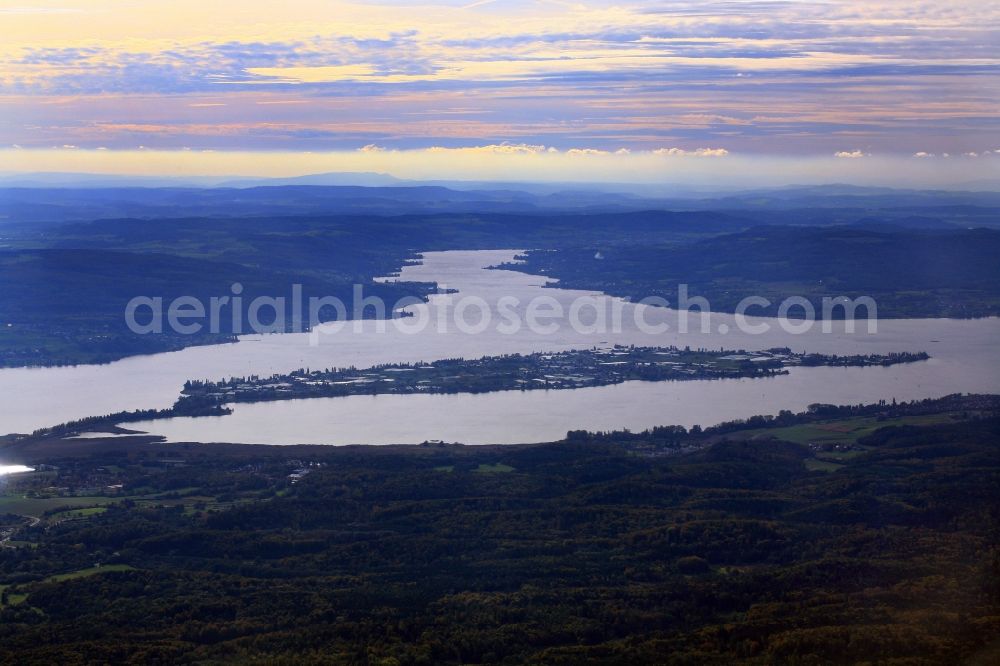 Aerial image Reichenau - Reichenau Island in the Lake Constance in Reichenau in the state Baden-Wuerttemberg, Germany