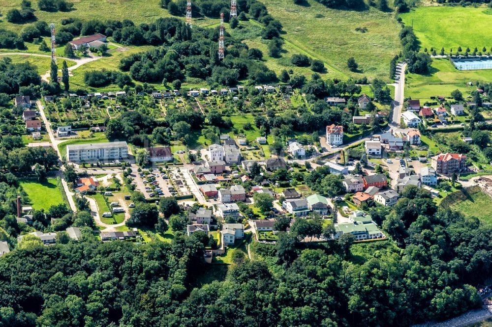 Lohme from above - Island of Ruegen district in Lohme in the state Mecklenburg - Western Pomerania