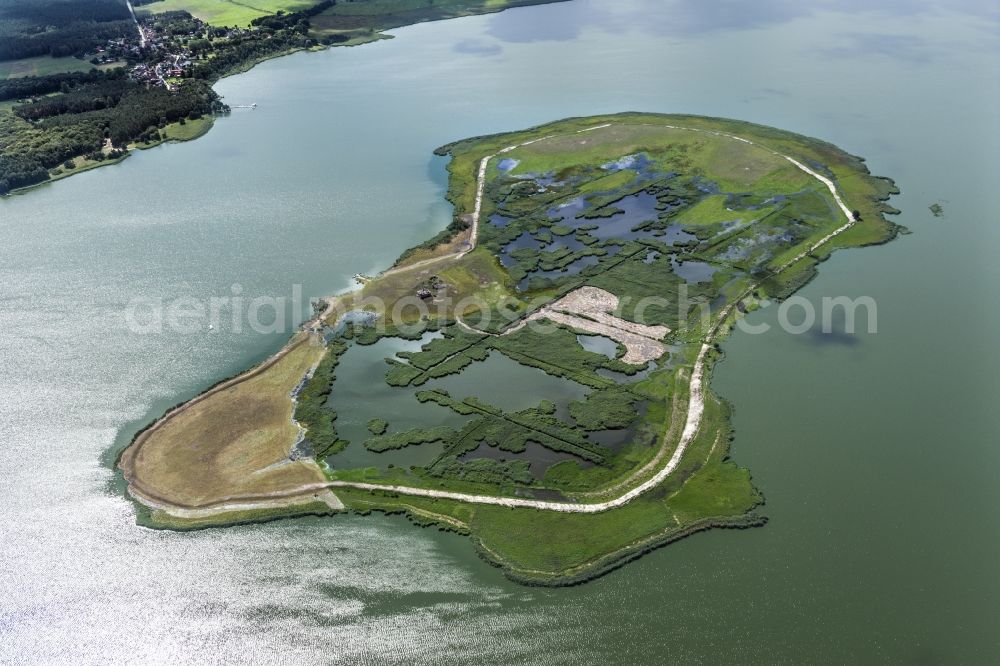 Rieth from above - Iland Riether Werder in Rieth in the state Mecklenburg - Western Pomerania