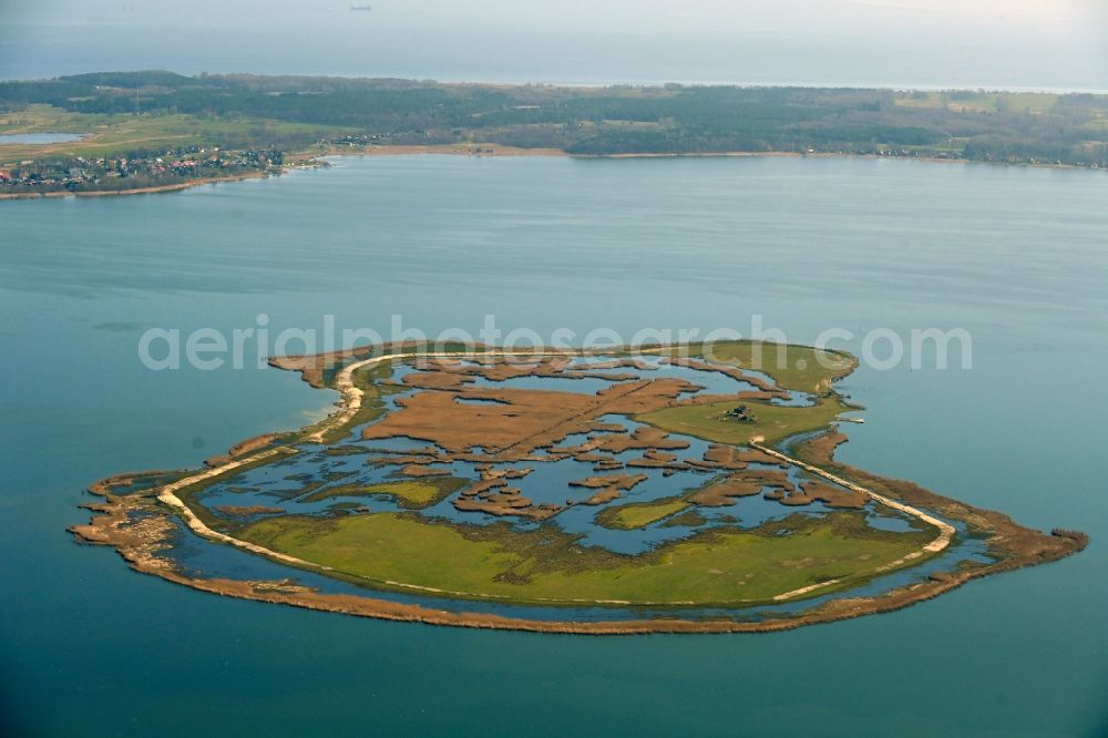 Rieth from above - Iland Riether Werder in Rieth in the state Mecklenburg - Western Pomerania