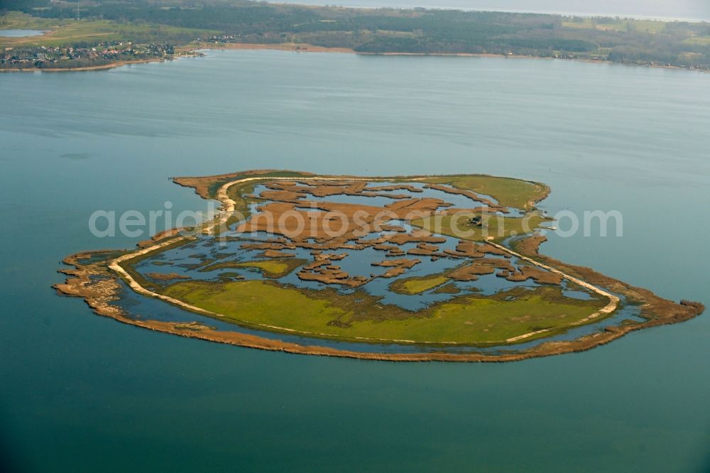 Rieth from the bird's eye view: Iland Riether Werder in Rieth in the state Mecklenburg - Western Pomerania