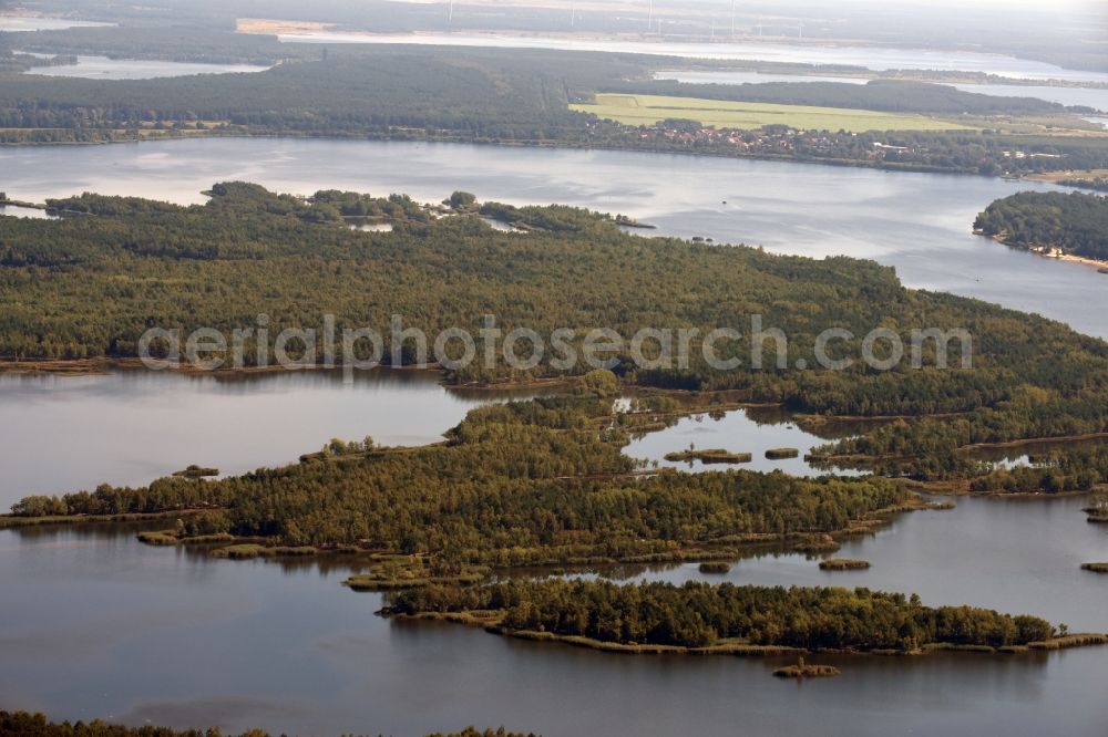 Senftenberg from the bird's eye view: Island in the Senftenberger Lake in Senftenberg in the state Brandenburg