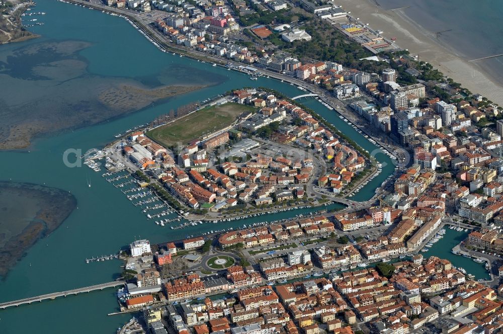 Aerial image Grado - View of the island of the city Grado in the province of Gorizia in Italy