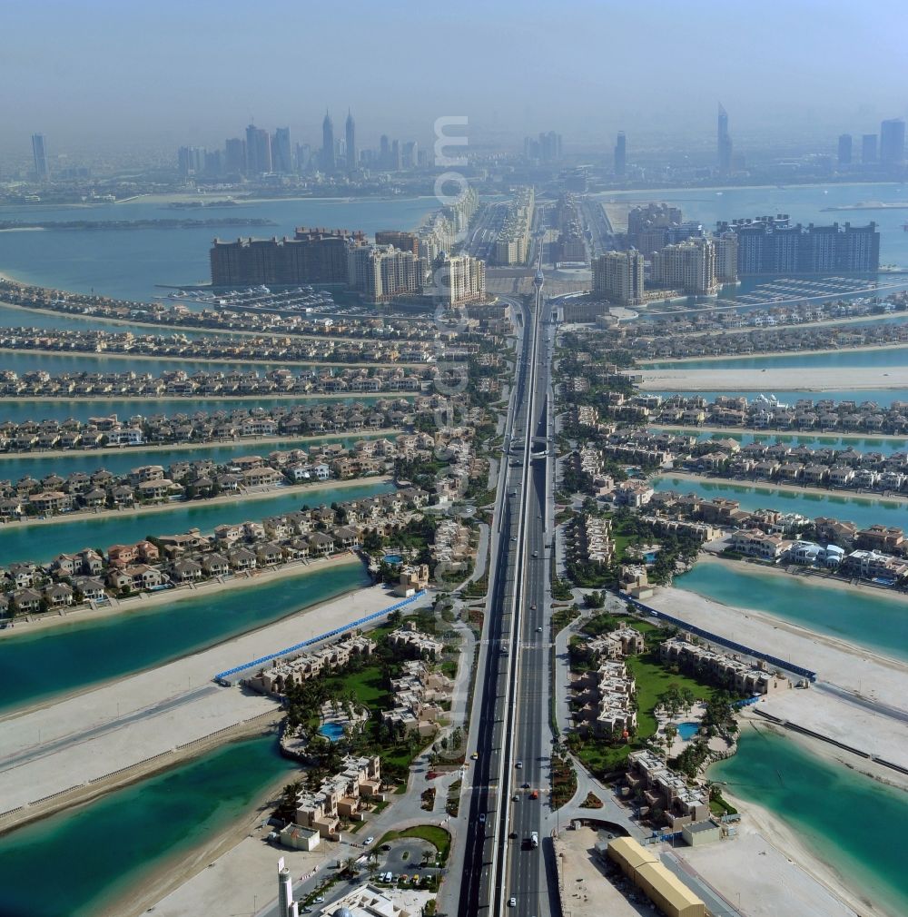 Dubai from the bird's eye view: The Palm Jumeirah in Dubai in United Arab Emirates