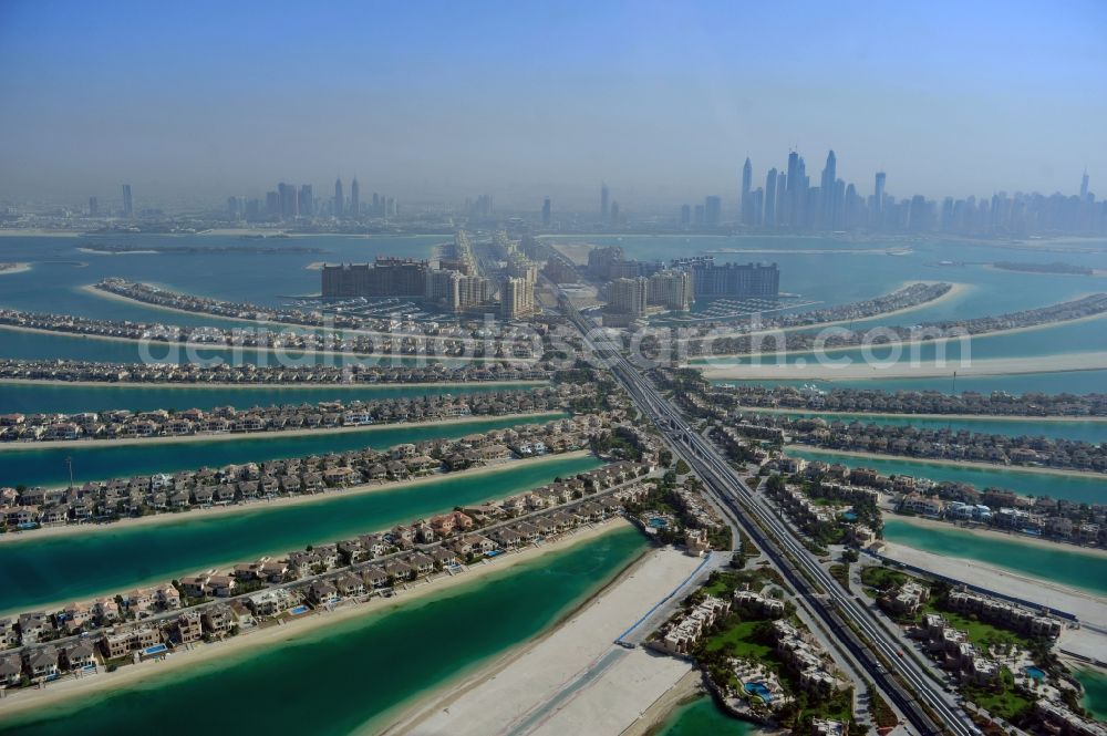 Dubai from above - The Palm Jumeirah in Dubai in United Arab Emirates