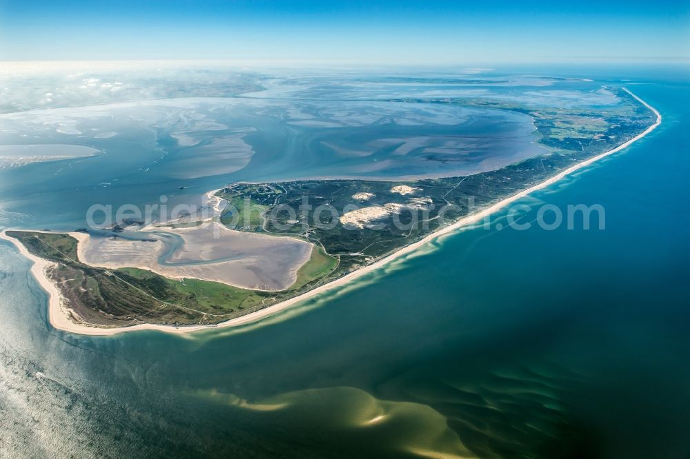 Sylt from above - North Sea- Island Sylt in the state Schleswig-Holstein