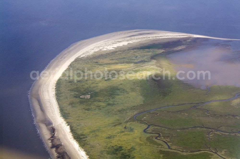 Trischen from above - Trischen island in the state of Schleswig-Holstein