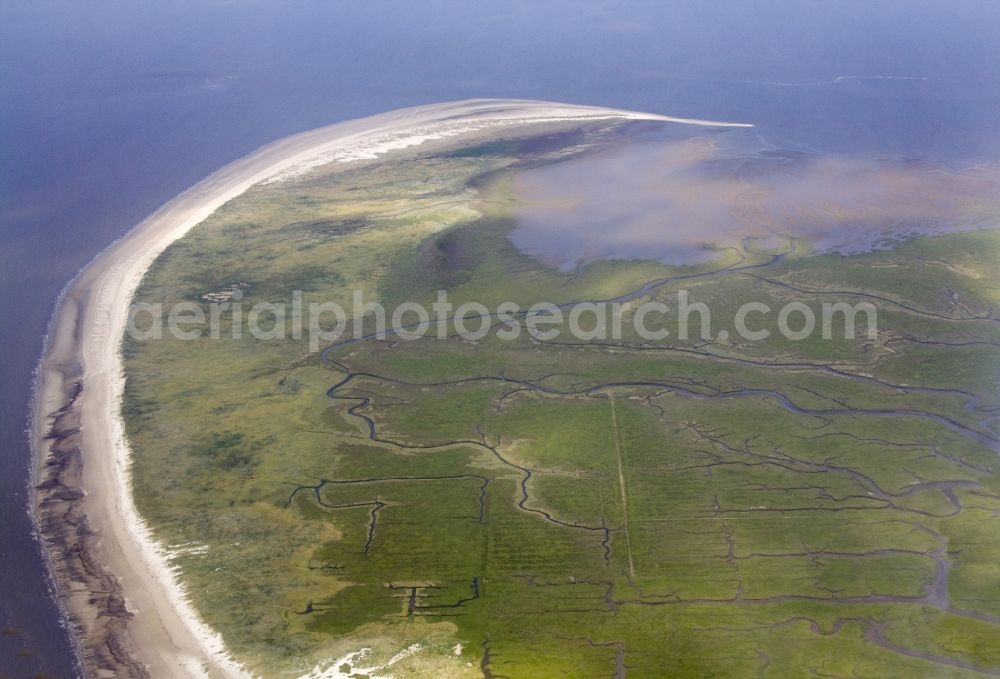 Trischen from the bird's eye view: Trischen island in the state of Schleswig-Holstein