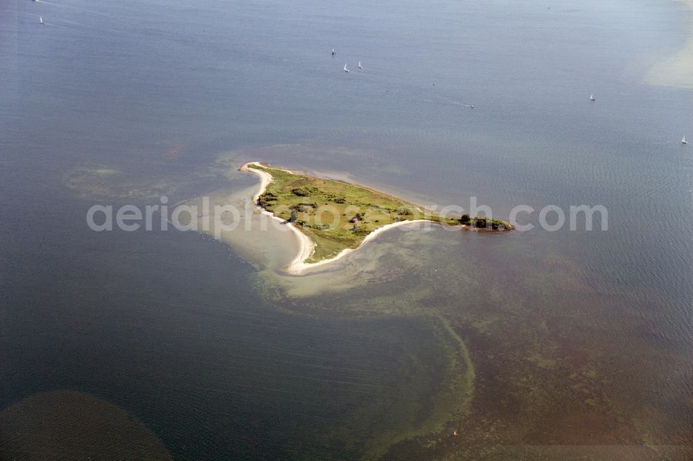 Aerial image Wismar - Island whale before the Baltic coast of Wismar in Mecklenburg - Western Pomerania