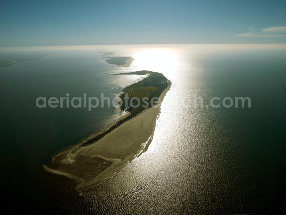 Aerial photograph Wangerooge - Wangerooge is one of the East Frisian Islands. It is also a municipality in the district of Friesland in Lower Saxony in Germany