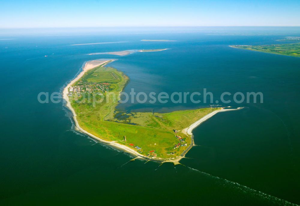 Wangerooge from the bird's eye view: Wangerooge is one of the East Frisian Islands. It is also a municipality in the district of Friesland in Lower Saxony in Germany