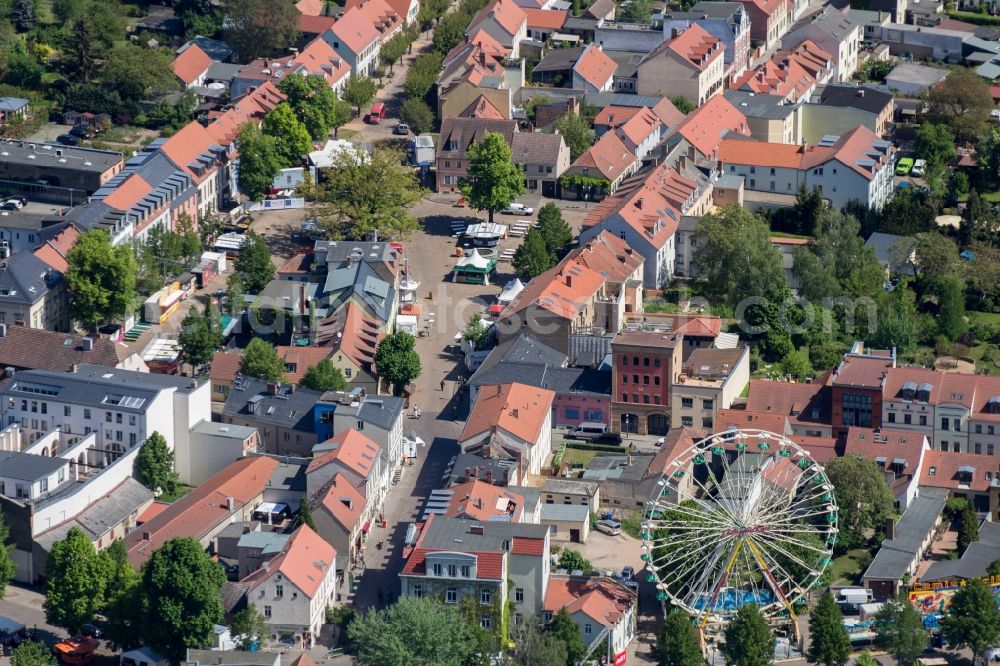 Aerial photograph Werder (Havel) - Island area Werder with the village center in Werder (Havel) in the state Brandenburg, Germany