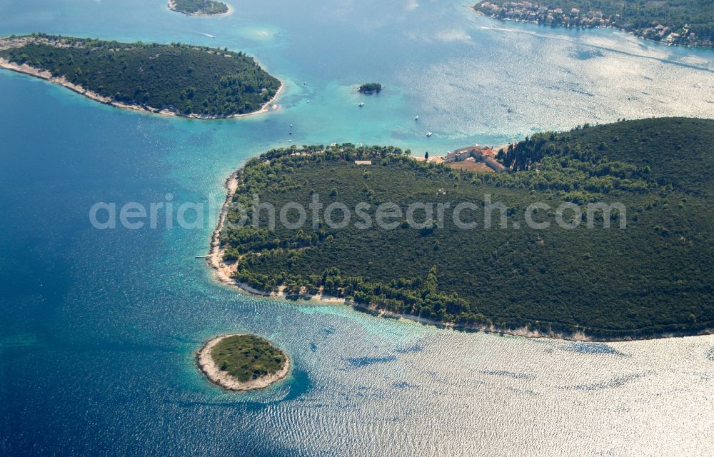 Aerial image Korcula - Islands at Korcula in the Adriatic Sea in Croatia