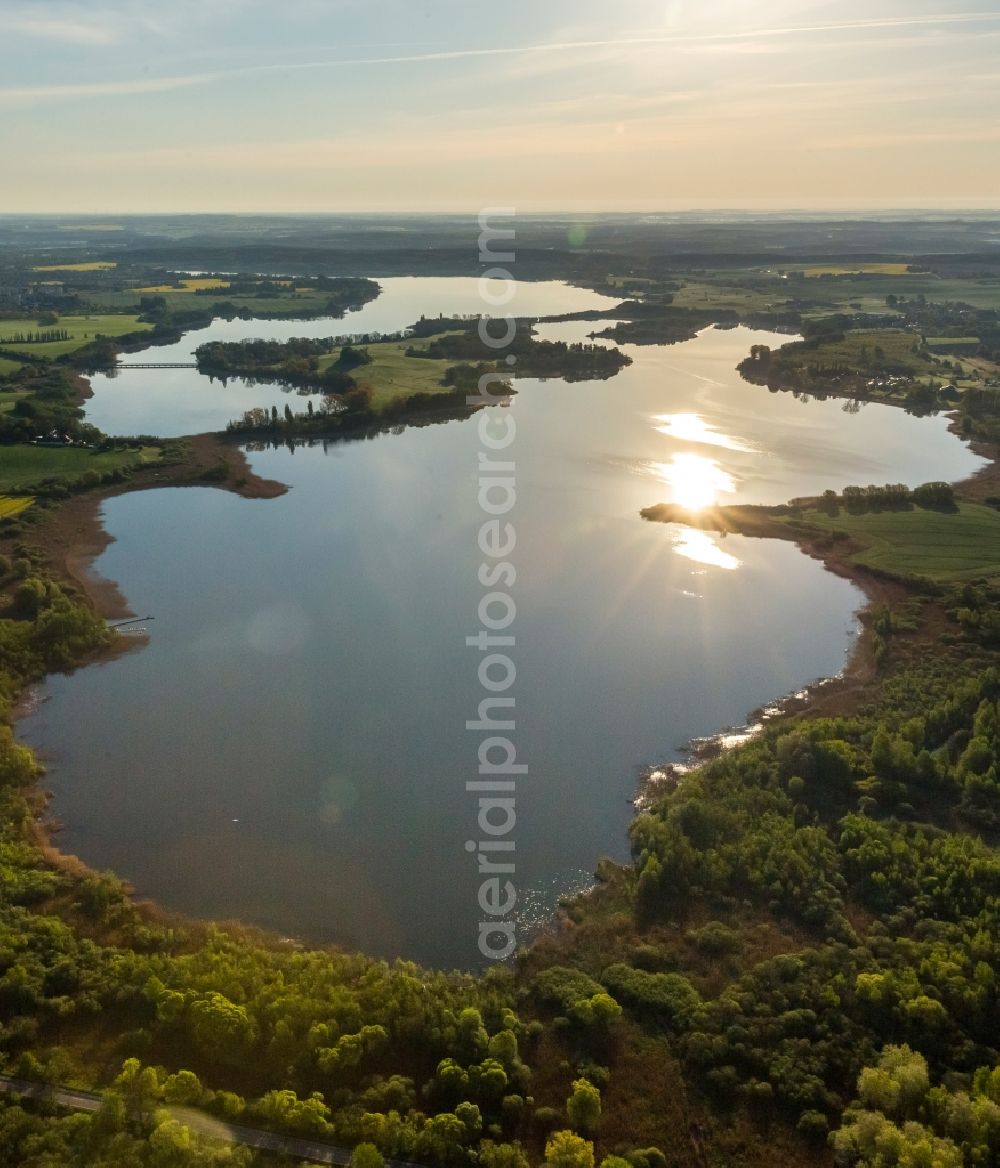 Aerial image Güstrow - View of the lake Inselsee near Guestrow in the state Mecklenburg-West Pomerania