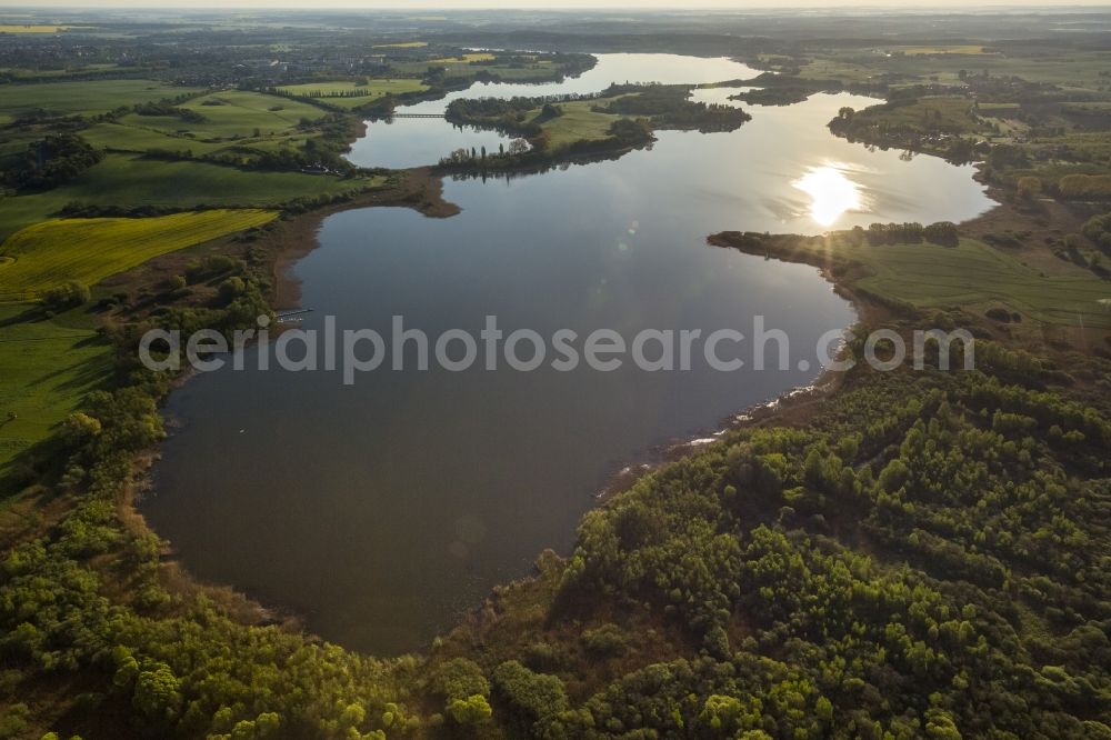 Aerial photograph Güstrow - View of the lake Inselsee near Guestrow in the state Mecklenburg-West Pomerania