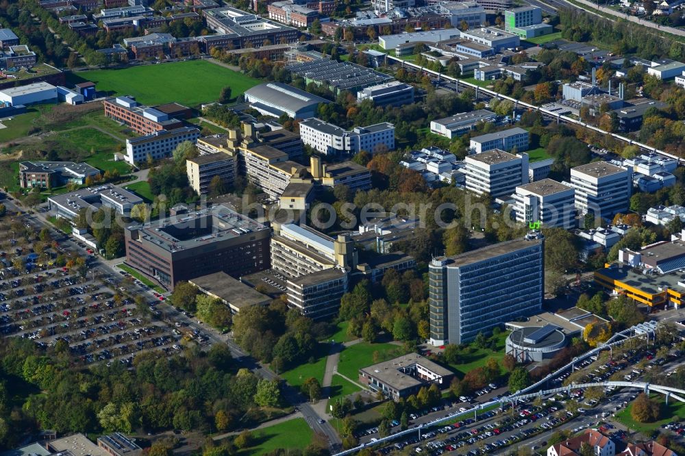 Aerial image Dortmund - Academic buildings on Campus North of the Technical University of Dortmund in the state of North Rhine-Westphalia