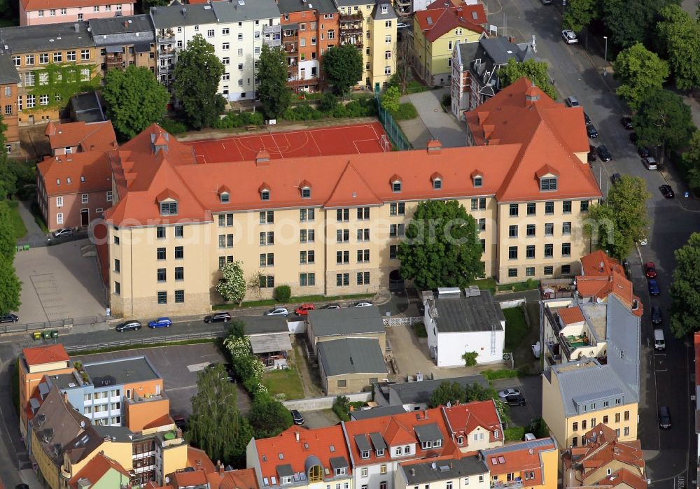 Aerial photograph Jena - In the Angergasse, in the district west of Jena in Thuringia is the comprehensive school IGS