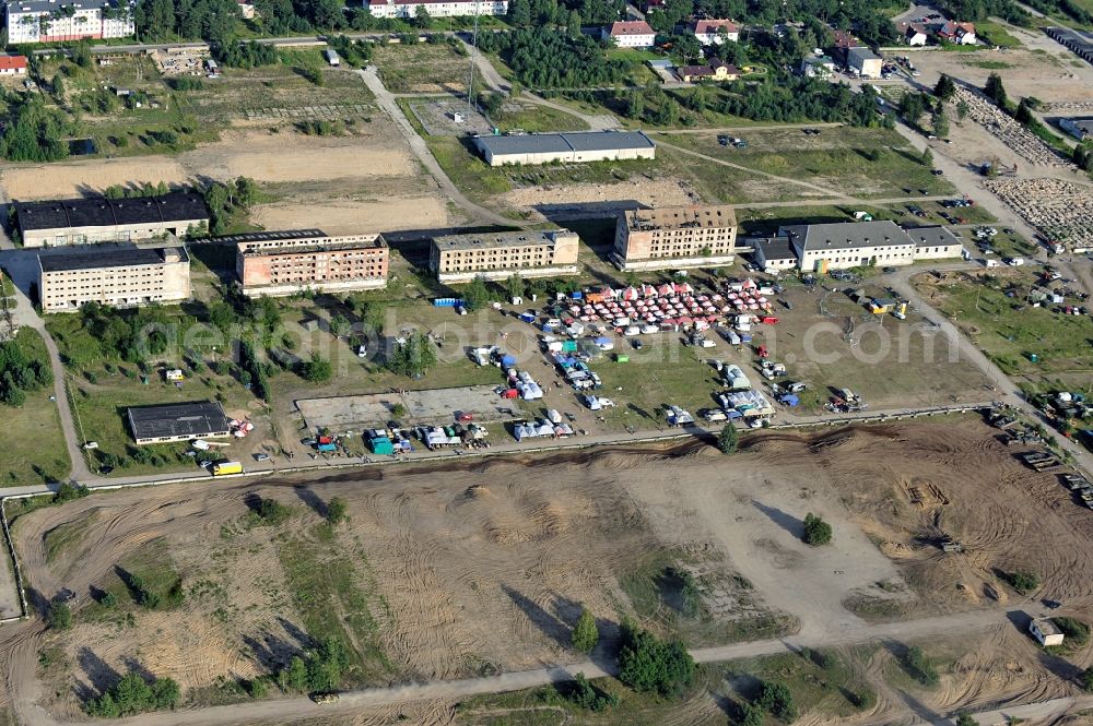 Aerial image Borne Sulinowo / Groß Born - View of the site of the 8th International Military Vehicle Rally The tracks and horseshoe in Großborn in the province of Westpommern