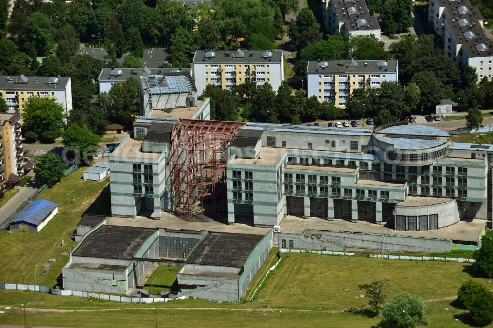 Aerial image Warschau Mokotow - Invest ruins of an unfinished office and retail building at ul Gen. Stanis?aw Maczka corner Aleja Krajowej in Warsaw in Poland