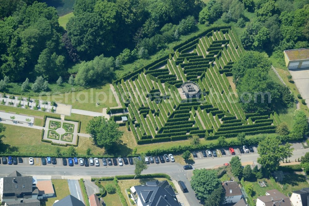 Aerial photograph Bad Salzuflen - Maze - Labyrinth in Bad Salzuflen in the state North Rhine-Westphalia