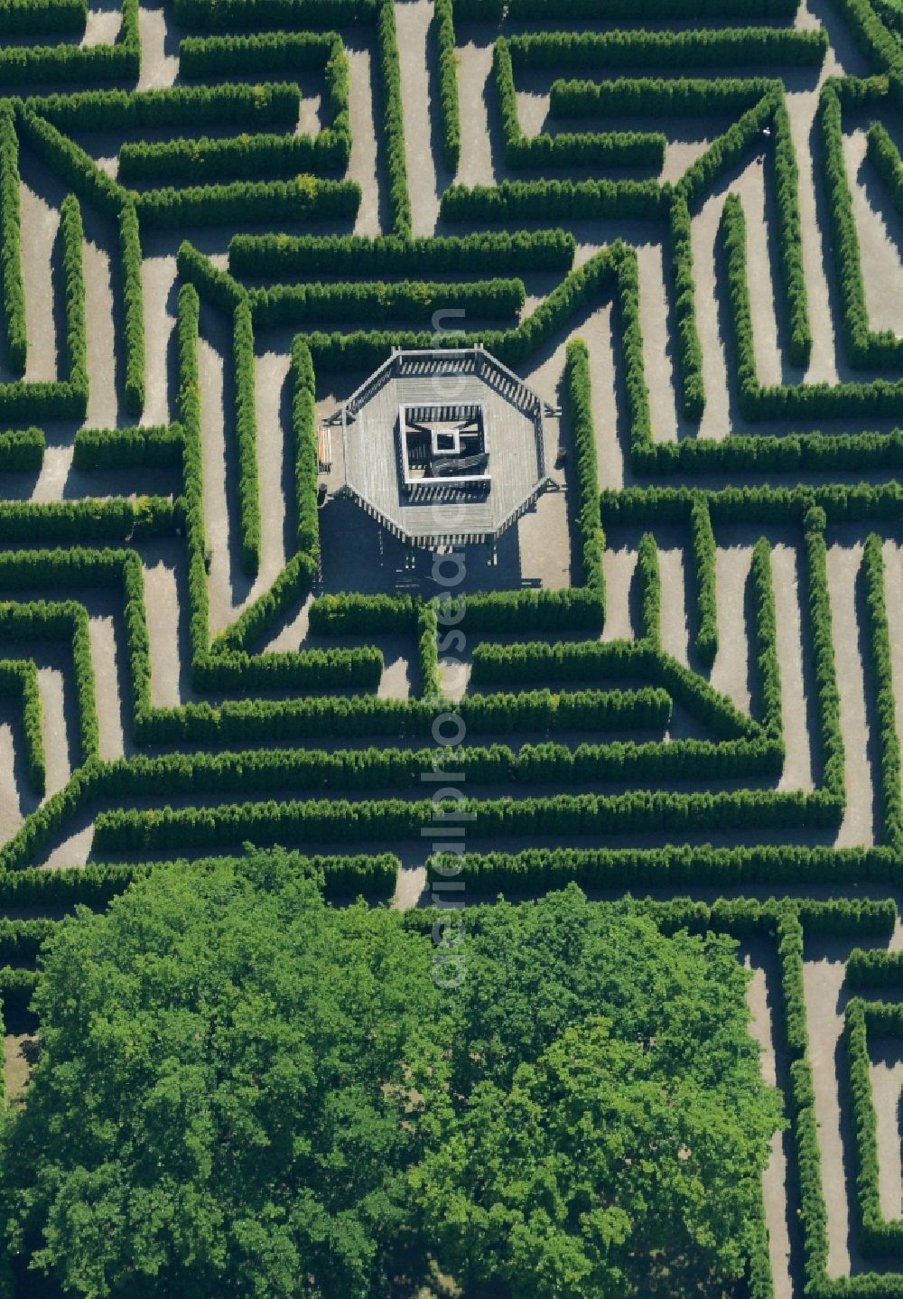 Aerial image Bad Salzuflen - Maze - Labyrinth in Bad Salzuflen in the state North Rhine-Westphalia