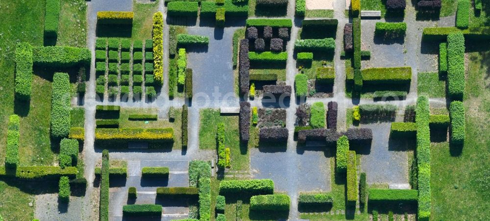 Aerial photograph Schwerin - Maze - Labyrinth on Heckengarten on Lennestrasse in Schwerin in the state Mecklenburg - Western Pomerania, Germany