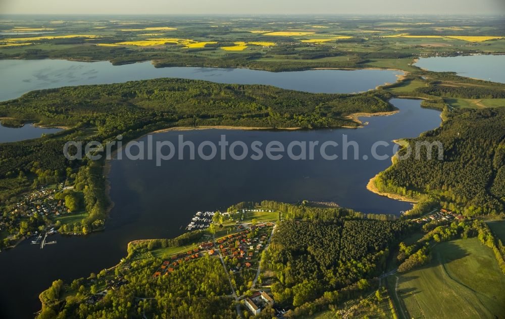 Jabel from the bird's eye view: View of the lake Jabelscher See in Jabel in the state Mecklenburg-West Pomerania